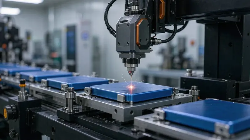 Polarity check and laser coding station for battery modules
